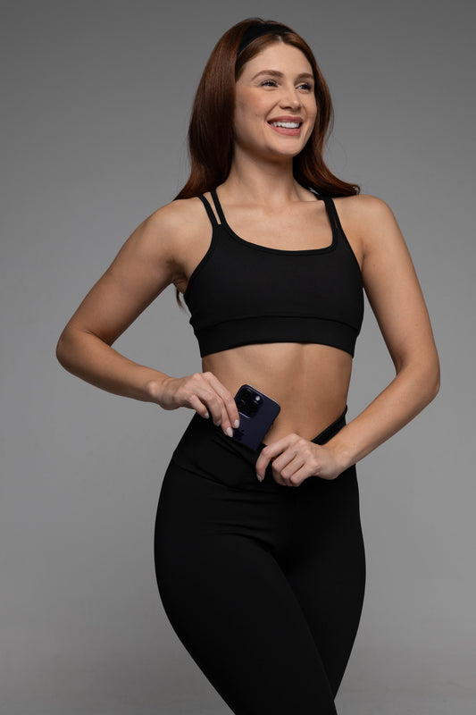 Top Tiras Diana preto