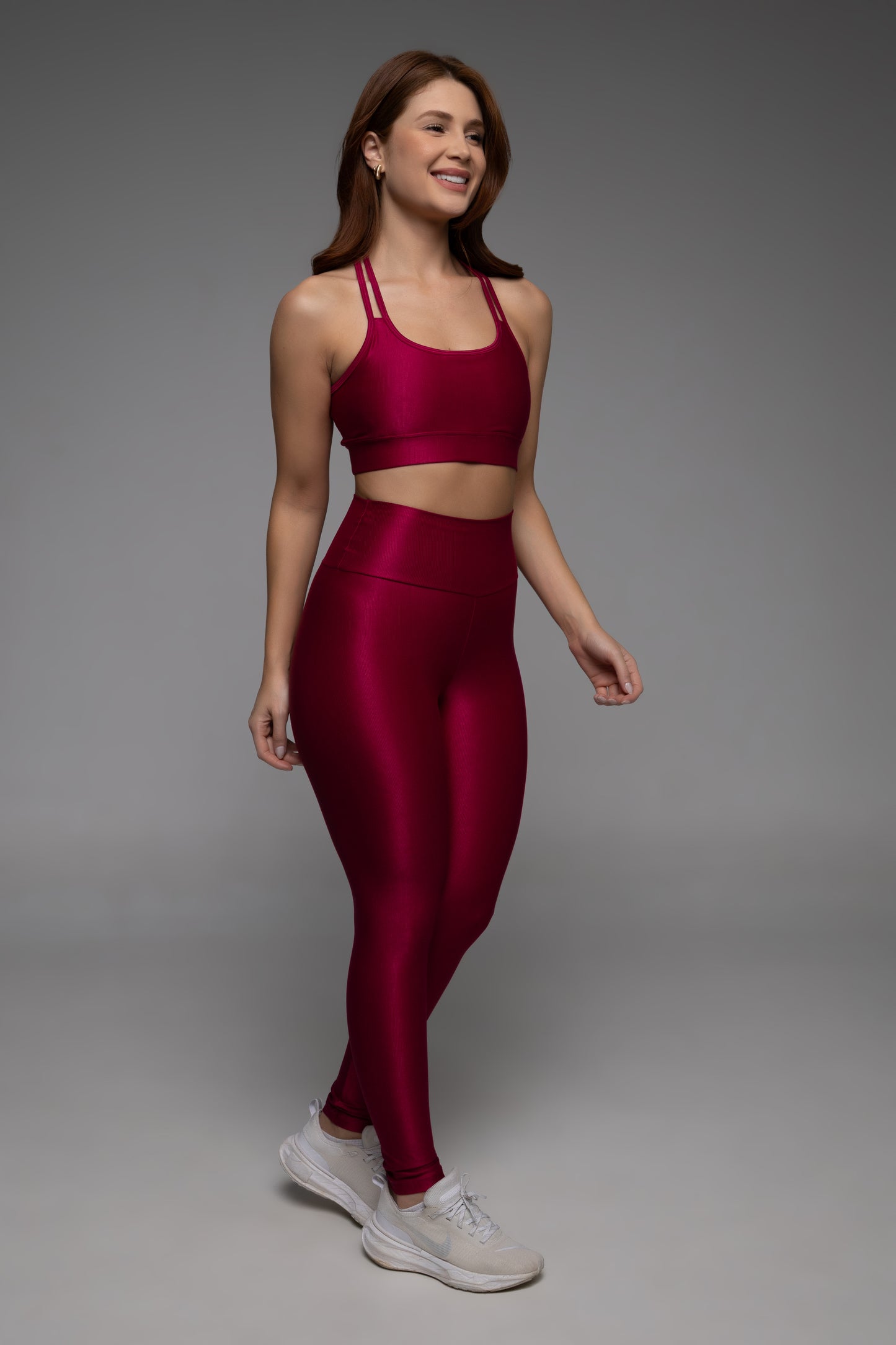 Top Tiras Diana Lumière cereja