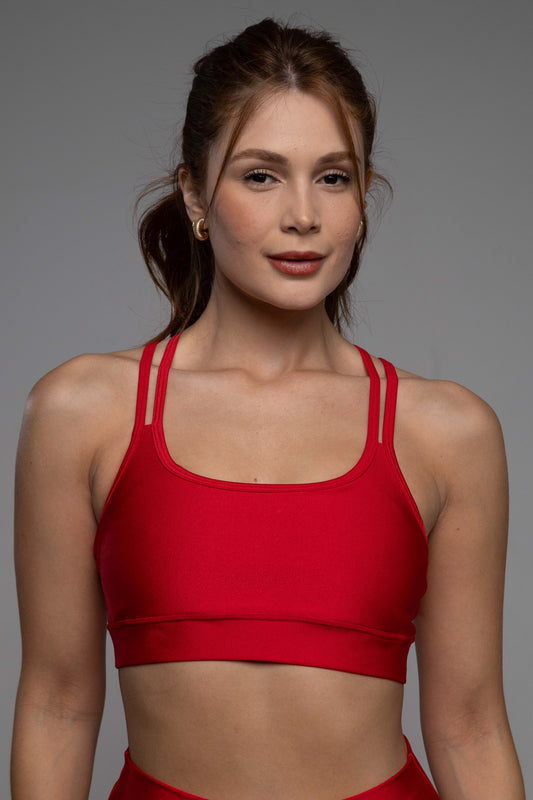 Top Tiras Diana vermelho