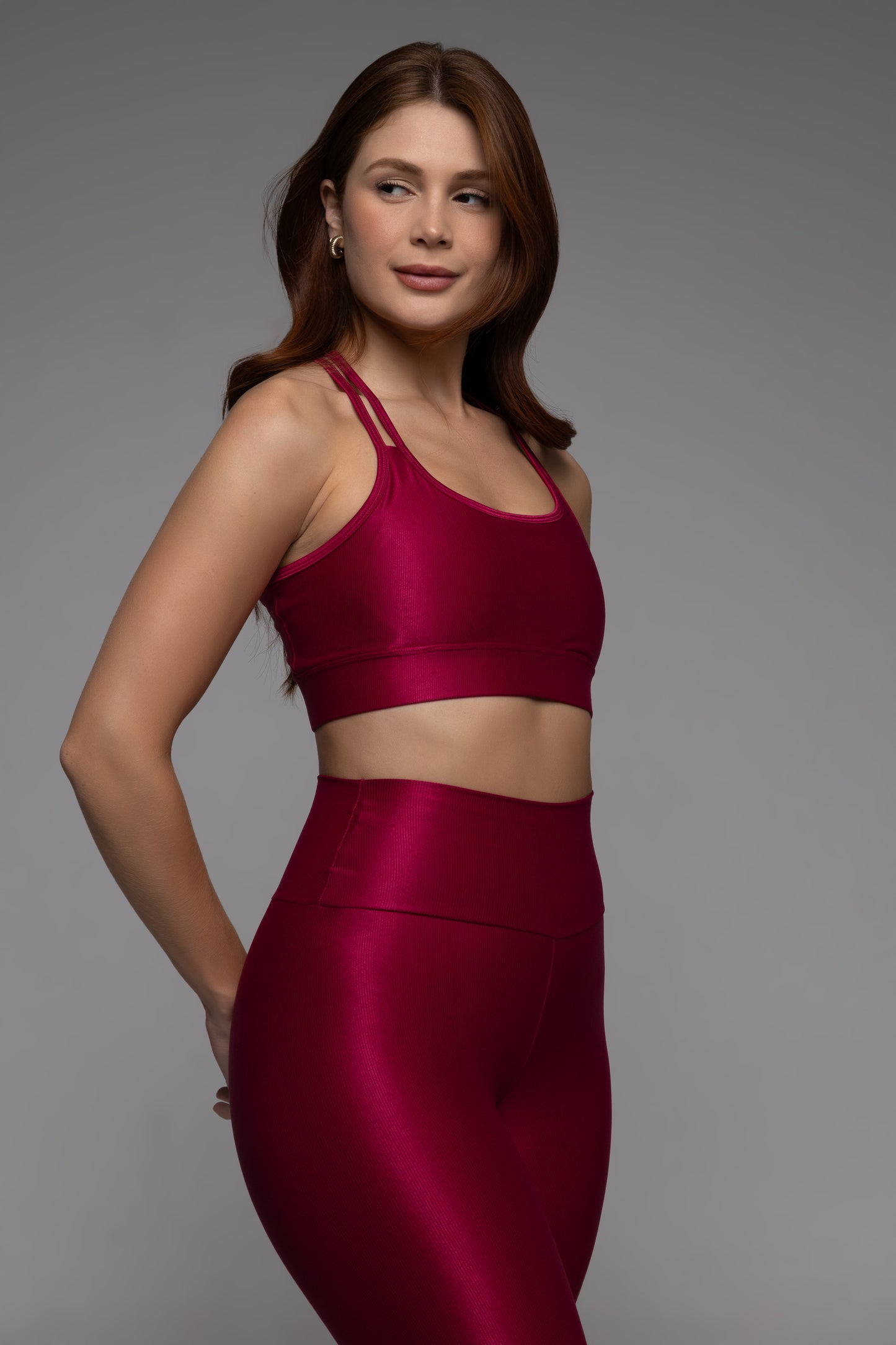 Top Tiras Diana Lumière cereja