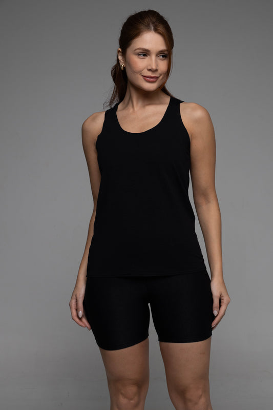 Camiseta regata preta