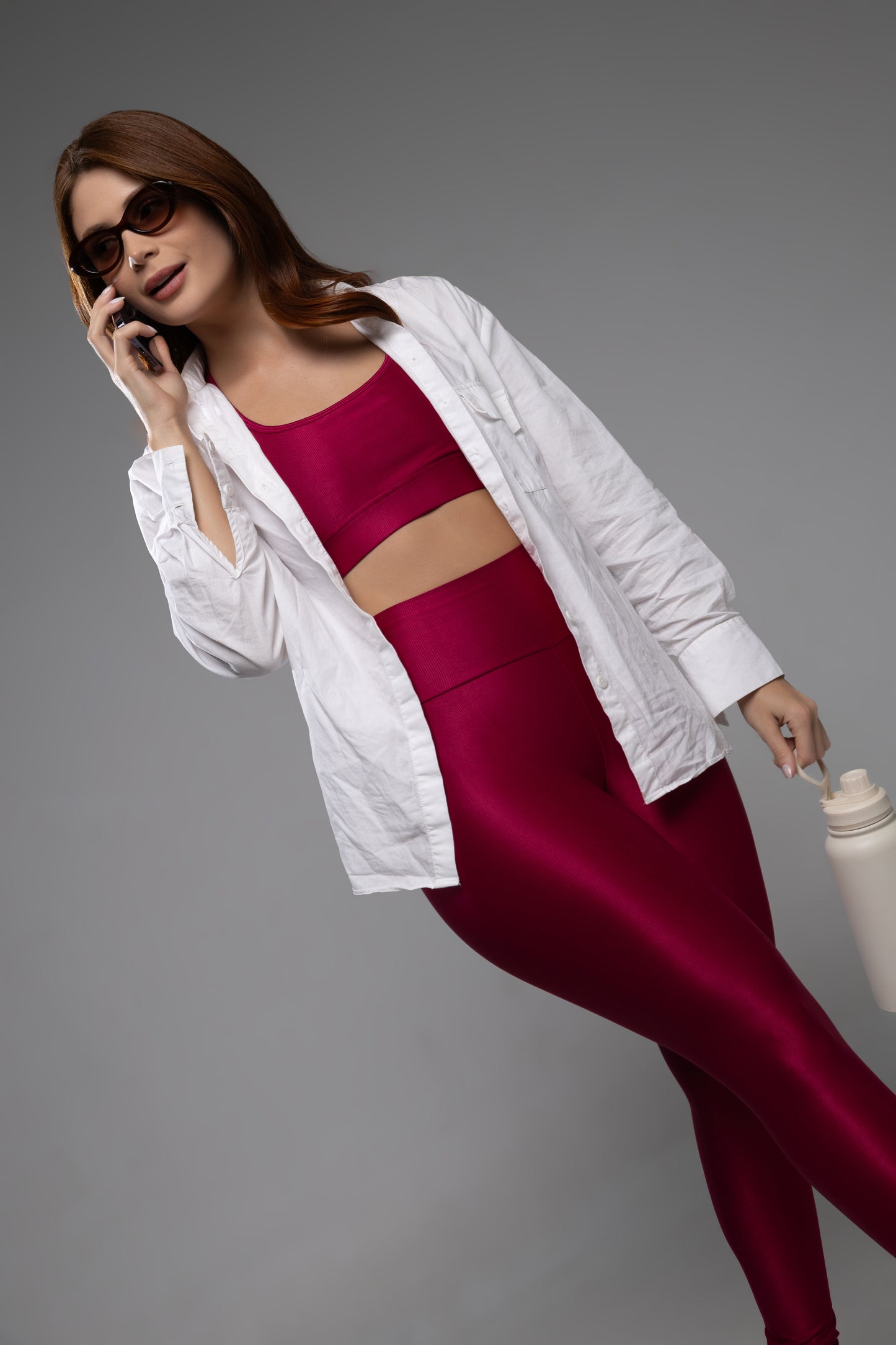 Top Tiras Diana Lumière cereja