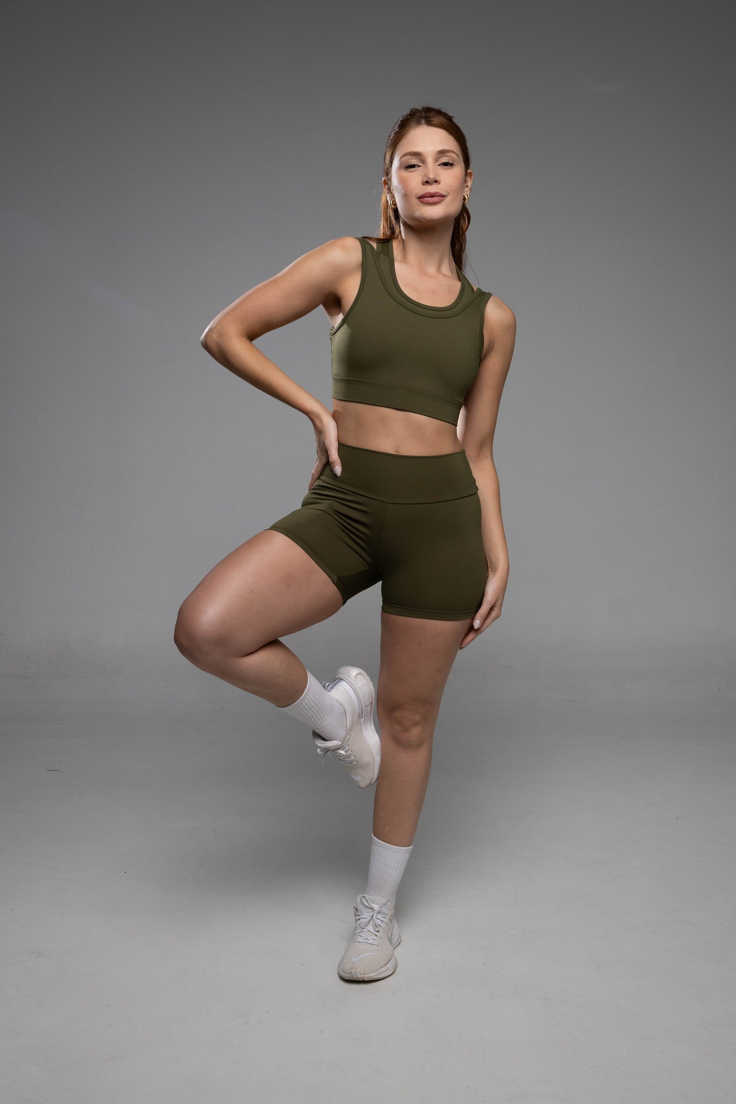 Top Jade duplo verde pantanal