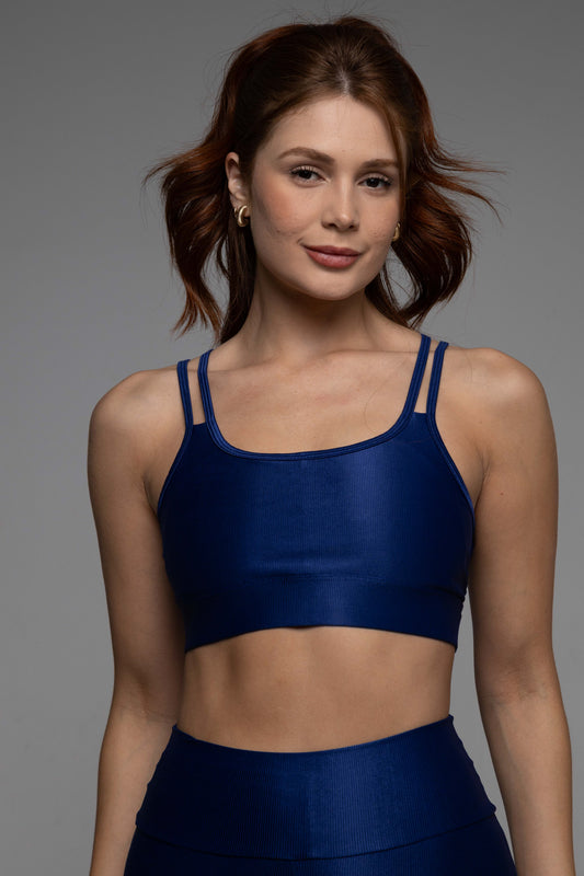 Top Tiras Diana Lumière azul royal