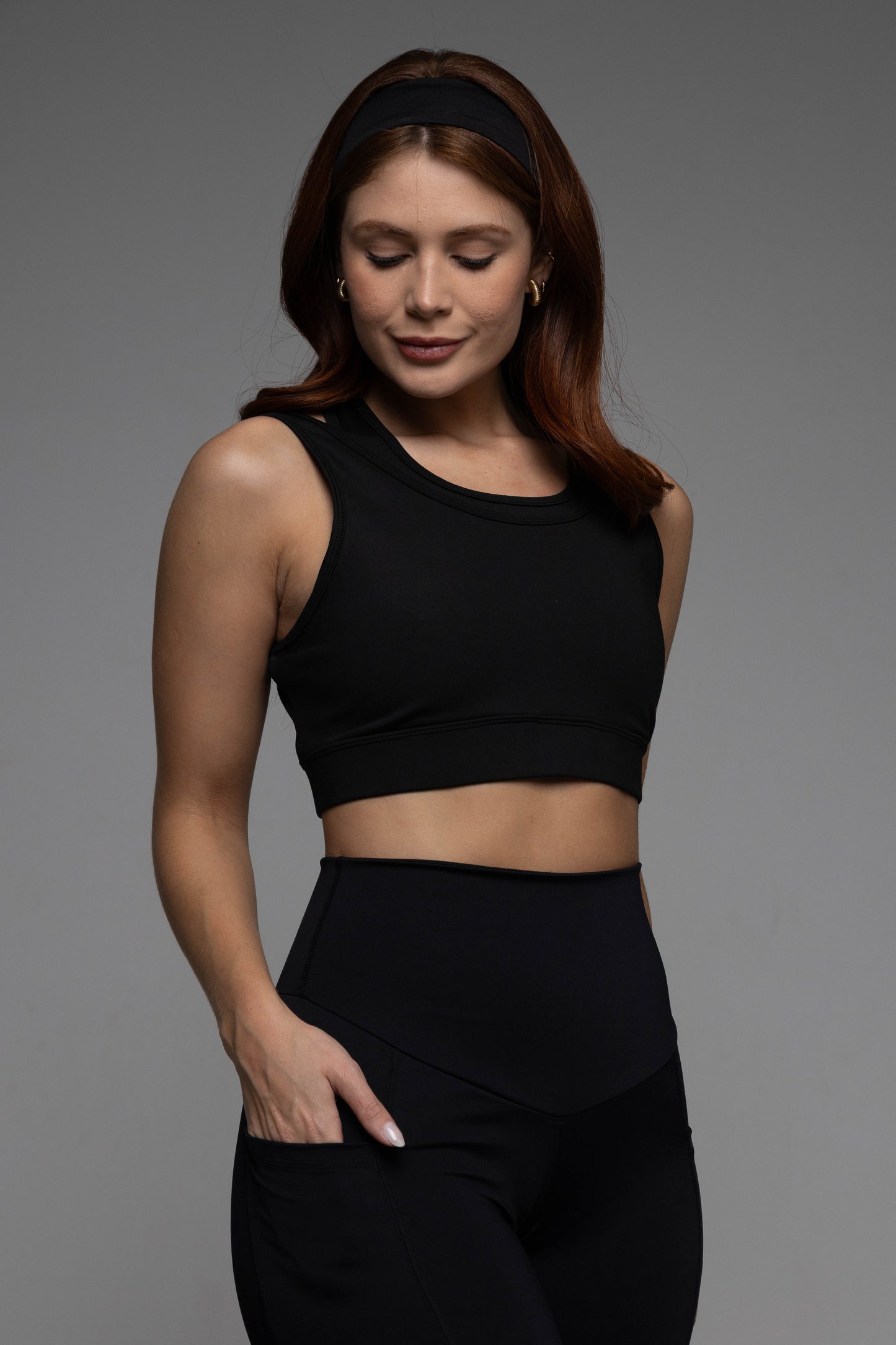 Top Jade duplo preto