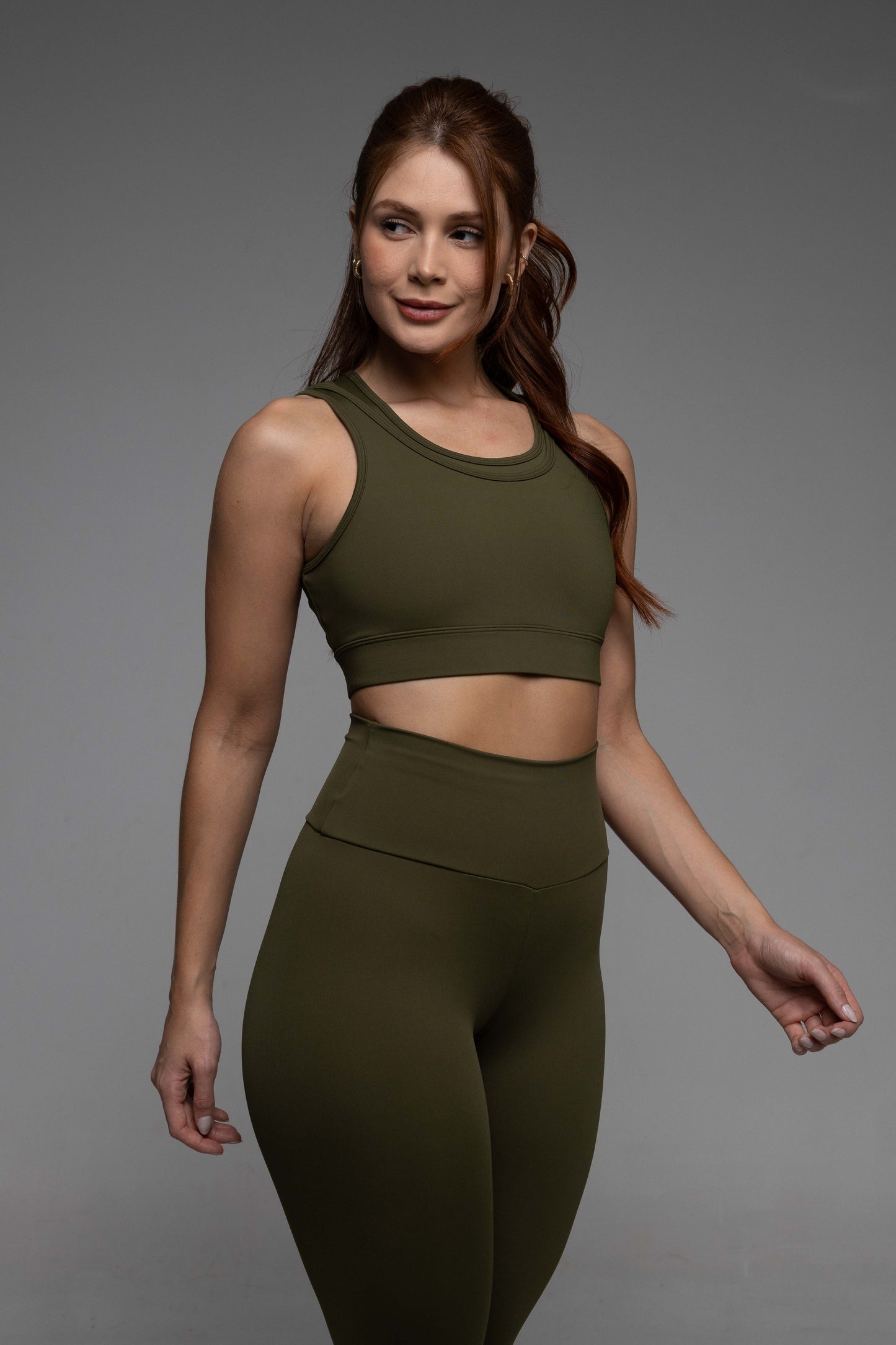 Top Jade duplo verde pantanal