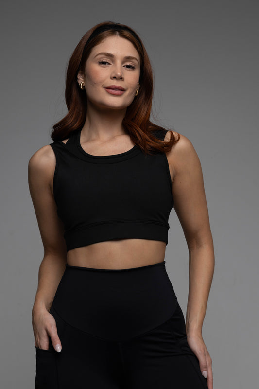 Top Jade duplo preto