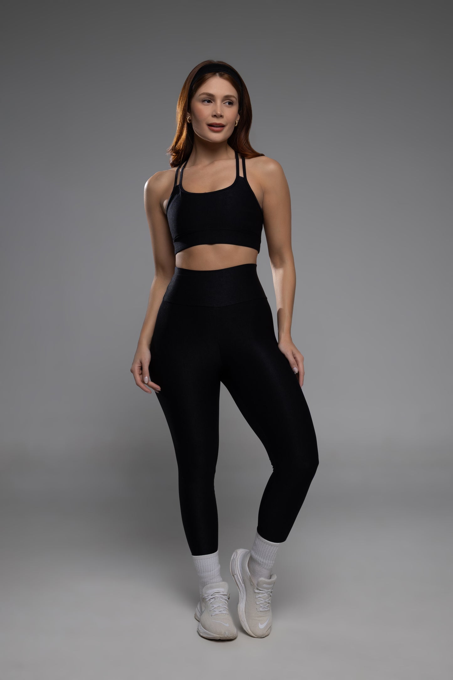 Top Tiras Diana Lumière preto